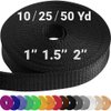 TECEUM 1 Inch Webbing – Black – 10 Yards – 1” Webbing for Climbing Outdoors Indoors Crafting DIY