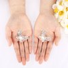 12 Pieces Butterfly Hair Pin Butterfly Hair Clips Crystal Pearl Hair Clips Bridal Wedding Hair Pins Bride Headwear Hair Accessories for Women(Charming Style)