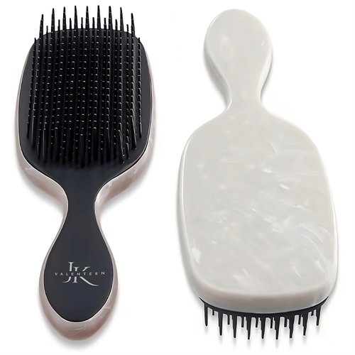 Jk Valenteen Pro Detangling Hair Brush - Tangle-Free Detangler for Wet & Dry Hair - Reduces Breakage, Removes Knots, Curls Separation, Perfect Detangle Brush for Curly Hair, Thick Hair, Women & Kids