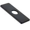 GZJoSum 6 Inch Sink Hole Cover Deck Plate, Faucet Hole Cover Plate for 1-3 Hole Bathroom Mixer Tap, Rectangle Stainless Steel Kitchen Escutcheon Plate (Matte Black)