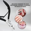 Professional Cuticle Cutter Stainless Steel Cuticle Nippers with Sharp Blades and Double Spring Cuticle Clippers - Nail Cuticle Trimmer Tool for Manicure & Pedicure Beauty at Home/Spa/Saloon (Silver)