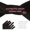 WENNALIFE U Tip Hair Extensions Human Hair, 50g 50s 14 Inch Dark Brown Remy Hair Extensions K Tip Hair Extension Real Human Hair Invisible Straight Keratin Hair Extensions