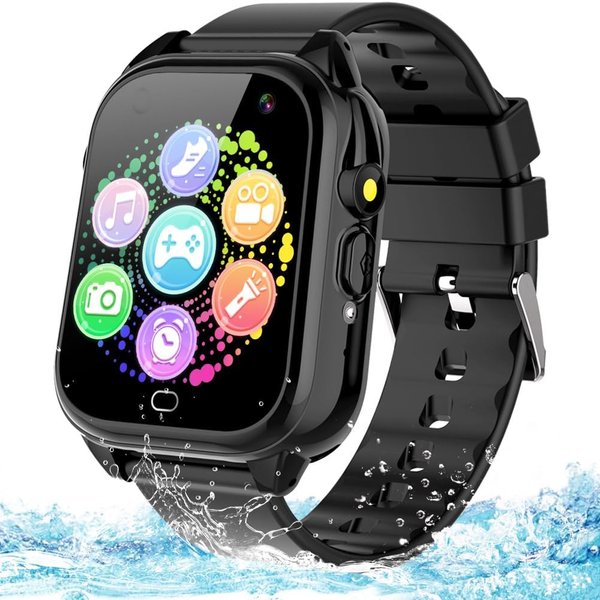 BEIARA Waterproof Kids Smart Watch for 3-12 Years Old Boys Girls Toys with 26 Game Video Camera Pedometer Music Player Alarm Clock Calculator 1.44'' HD Touchscreen Educational Toys Birthdays Gifts