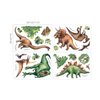 DECOWALL DS-8034 Watercolour Dinosaur Kids Wall Stickers Wall Decals Peel and Stick Removable Wall Stickers for Kids Nursery Bedroom Living Room (Small) d?cor