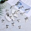 20 PCS 1.2" Star Hair Clips, Mabor Silver Star Clips Snap Y2K Hair Accessories,2000s Y2K Silver Metal Hair Clips, Festival Star Hair Clips Barrettes for Women Styling Birthday Gifts