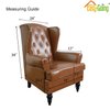 Easy-Going Stretch Wingback Chair Sofa Slipcover 1-Piece Sofa Cover Furniture Protector Couch Soft with Elastic Bottom Spandex Jacquard Fabric Small Checks(Wing Chair,Camel)