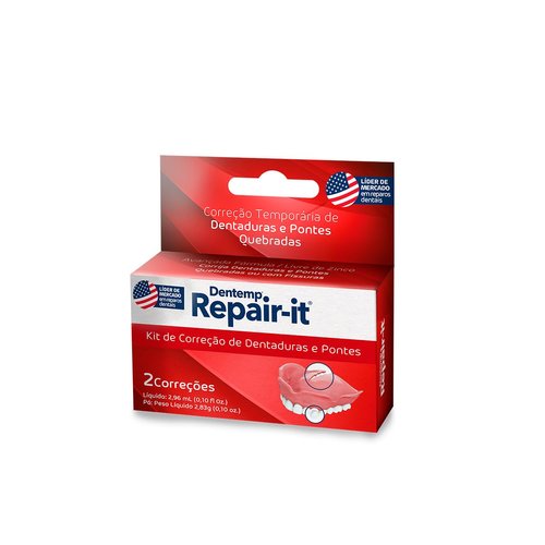 Dentemp Repair Kit - Repair-It Advanced Formula Denture Repair Kit - Denture Repair Kit Repairs Broken Dentures - Denture Repair to Mend Cracks & Replace Loose Teeth