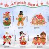 Civaner 24 Sets Christmas Craft Kit for Kids Gingerbread Ornaments Christmas Tree Decorations DIY Gingerbread House Crafts Kit Xmas Gift for Kids Classroom Activities Holiday Party Supplies