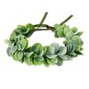 Yili Maizi Artificial Green Leaf Crown Eucalyptus Flower Wreath Women Girls Bohemian Headpiece Floral Headband Photo Prop