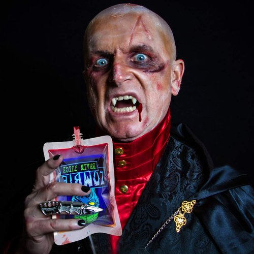 Halloween Blood Bags Party Supplies - 20 Halloween Drink Pouches + 2 Funnels Halloween Party Favors, Reusable Halloween Blood Bags Drink Bag for Vampire Zombie Costumes Props Party Decorations(5