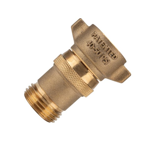 Camco Brass Marine / RV Water Pressure Regulator – Protects RV Kitchen Small Appliances, Plumbing & Hoses – Reduces RV Water Pressure to Safe & Consistent 40-50 PSI – Drinking Water Safe (40055)