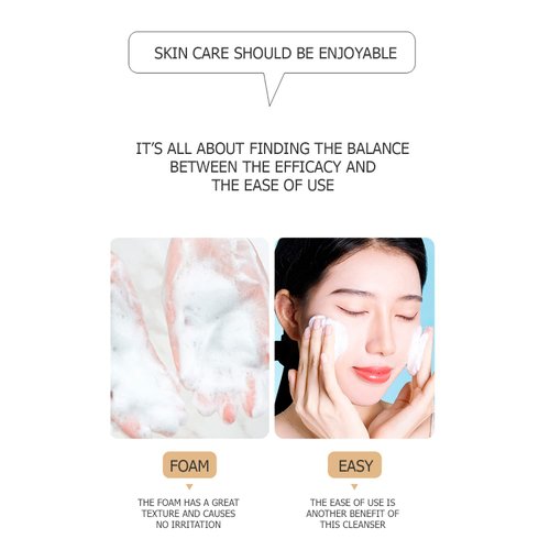 JOMTAM Amino Acid Pure Milk Soft Clear Light Washing Face Foam Facial Cleanser Hydrating Delicate Skin 120g / 4.1fl.oz