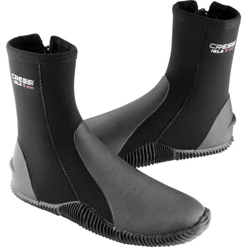 Cressi Unisex Adult 5mm Thickness Diving Boots, Black/Black, US Man 12 US Lady 13
