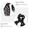 3pcs Polka Dot Hair Scrunchies Vintage Chiffon Hair Scarf Ties Stylish Bow Ponytail Holders for Women Girls