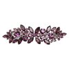 Faship Gorgeous Purple Rhinestone Crystal Floral Hair Barrette Clip