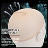Syhood 4 Packs Halloween Bald Caps Makeup Latex Bald Head Wig Cap Bald Hat Costume Accessories for Women Men Adults (Nude)