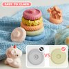 BUTI4WLD 8 Piece Stacking & Nesting Baby Toys, No Hole Stacks of Circles Soft Teething Toy and Building Circle with Pink Horse Figure, Newborn Essentials for 6 12 18 Months Boys Girls