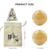 Surtiycrii 2 Inch Natural Yellow Jade Baoding Ball China Health Care Hand Exercise Massage Ball Stress Relief