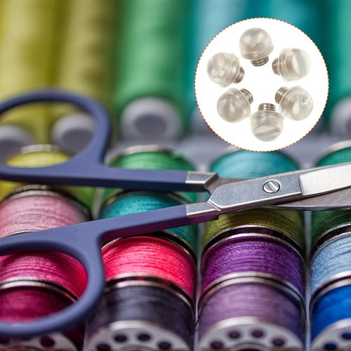 balacoo Cutting Board Bumper 6pcs Hair Scissors Metal Hairdressing Scissor Muffler Salon Scissor Accessories Styling Tools Barber Salon Glass Tops Bumper