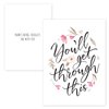 Floral Typography Sympathy Card Pack / 25 Condolences Card Set / 5 Script Designs / 5" x 7" Thinking Of You Greeting Cards/Made In The USA