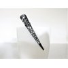 Generic 3 inch black filigree flower smaller alligator hair claw clip clamp