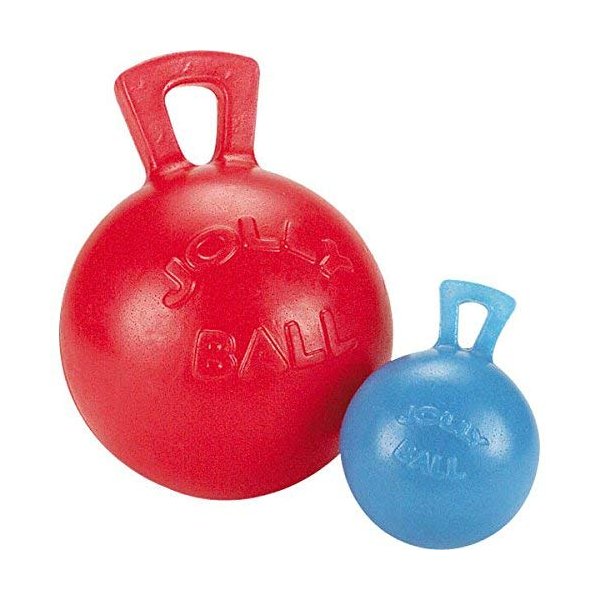Rubber Dog Toy Tug-N-Toss Jolly Ball Small 4 1/2" Fetch Toys for Horse Play