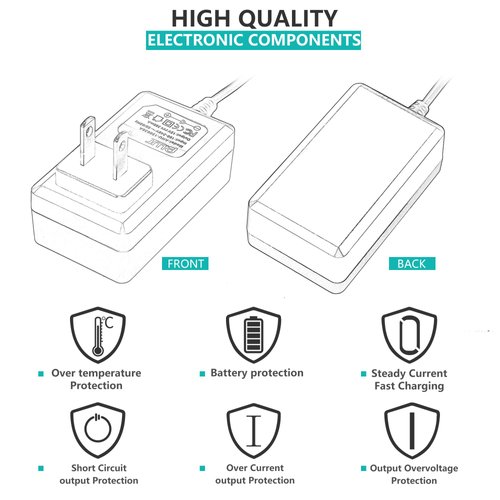 PwrON Philips Razor Charger, 15V 5.4W AC DC Adapter (6.6ft) Fits for Philips Norelco HQ8505/8500X Shaver Razor HQ RQ QC QT at PT XL HS Series, HQ6070 AT810 PT720 RQ1250 S5000 7867XL QT4050 YS524