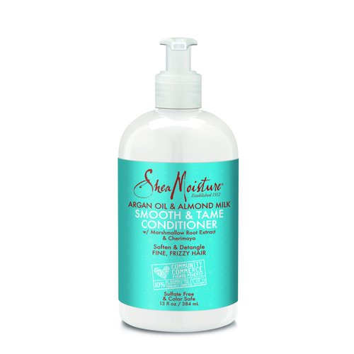 SheaMoisture Smooth & Tame Conditioner for Frizzy Hair Argan Oil & Almond Milk 13 oz