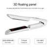 2 in 1 Hair Straightener and Curler with Plus 3D Ceramic Flating Panel Makes Hair Smooth Brilliance, Wireless USB Chargable Digital Control for Women Curly Long Short Thick Fine Wavy Hair (White)