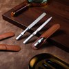 3 Pieces Stainless Steel Nail Files with Leather Case, Double Sided Metal Nail Files with Anti-slip Handle, Metal Nail File Buffer Manicure Pedicure Tools for Fingernail Toenail, Fine and Coarse