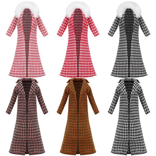 Fourluoo 6 Pcs Doll Clothes 11.8 Inch Doll Outfits Doll Sweet Outfits for Christmas Birthday Gift(Retro Style)