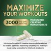Creatine Monohydrate Capsules 3,000mg Micronized Creatine Supplement Support for Lean Muscle Strength & Endurance, Creatine Pills for Women & Men, Unflavored Tablets Non-GMO Gluten Free – 120 Capsules