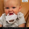 Milk Snob Calm 'n Cuddle Baby Teether - Car Seat Teether - Food-Grade Silicone - Baby Shower Teething Toy, Baby Essentials for 3+ Months - Easy to Clean - Designed in The USA (Cookies & Cream)