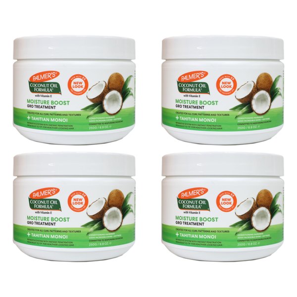 Palmer's Coconut Oil Moisture Gro Hairdress with Vitamin E, 8.8 oz Jar (Pack of 4)