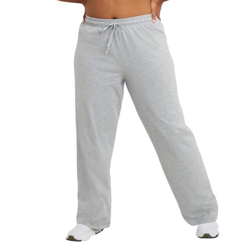 Champion, Jersey, Lightweight, Comfortable Lounge Pants for Women, 31.5" Size Available, Oxford Gray, 3X Plus