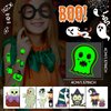 EMOME Halloween Party Favors Tattoo Stickers Luminous, Glows Temporary Tattoos for Kids Birthday Party Decorations Supplies, Halloween Candy Goodie Treat Bag Fillers (100 Pcs)