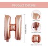 Happy Birthday Banner Balloon Rose Gold, 16 Inch Happy Birthday Mylar Foil Balloon Letters Banner, Self Inflating Happy Birthday Balloons Bunting for Girls Women Birthday Party Decorations Supplies