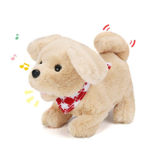 Sotodik Electric Plush Toys Corgi Puppy Interactive Pet Dog-Walking,Barking,Tail Wagging Interactive Toys for Toddler Kids Boys Girls