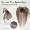 Ms Taj 360° Cover Clip in Bangs Real Human Hair Fake Bangs Clip in Hair Extensions for Women Hair Bangs Clip in Human Hair for Daily Use(Ombre Brown)