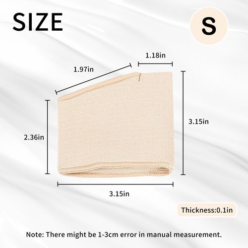 5 Pairs Fabric Metatarsal Pads-Metatarsal Sleeve with Gel Pads-Ball of Foot Cushions Pads Pain Relief Forefoot Pads Foot Health Care (S-3 Pair Black and 2 Pair Beige)