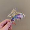 Butterfly Metal Hair Clips Gold Hair Claws Exquisite Butterfly Hair Jaw Clips with Rhinestones Glitters Design Strong Hold Hair Barrettes Hair Clips Elegant Hair Catch Clip for Thick Hair Thin Hair