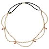 Mia Metal Chain Headband Headwrap, Hair Accessory, Beautiful Gold Chain with Peach Stones, for Women and Girls 1pc