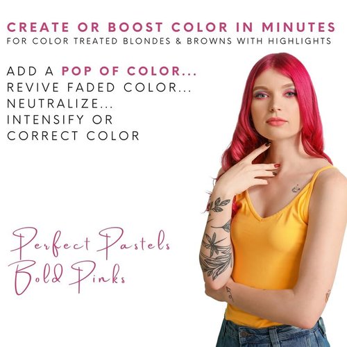 Watercolors Intense Color Depositing Sulfate & Paraben Free Shampoo, Maintains & Enhances Haircolor - Pink 8.5 oz