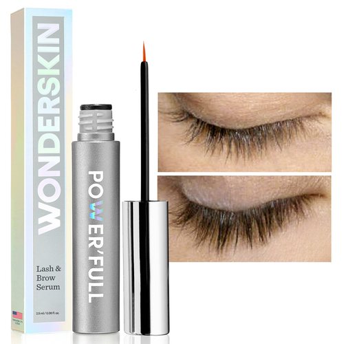 Wonderskin Lash and Brow Serum - Eyelash Growth Serum and Eye Brow Enhancing Clear Serum For Longer Eye Lashes & Thicker Eyebrows