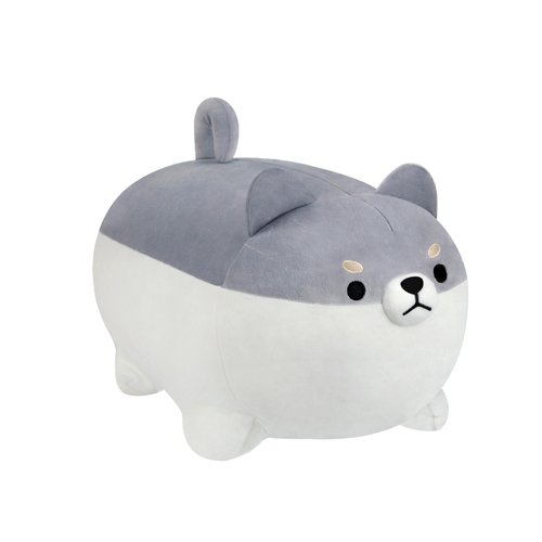 AFAN 11.8” Kawaii Shiba Inu Dog Plush Pillow Corgi Stuffed Animal Toy Doll Gifts for Valentine, Plush Toy Gifts for Boys Girls (Gray)