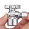 Minimprover 2 Pack Premium Brass Chrome plated 1/2" FIP Female Thread x 3/8 Inch OD Compression Quarter Turn Water Angle Stop Valve Shut Off
