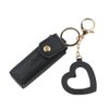 zaoalife 2Pcs Women Black and White Lip Gloss Bag Zero Wallet Keychain, Portable Soft Leather Lipstick Bag Mini Storage Bag