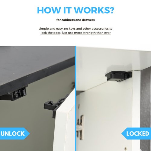 RV Drawer Latches and Catches, 6 Pack RV Cabinet Door Latches and Catches, 10 Pull Force Latches for Home and Cabinet Doors, Ideal for RV, Camper, Motor, Home, Trailor