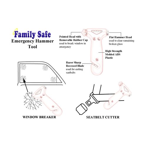 2 Pack Emergency Escape Tool - Seatbelt Cutter Window Breaker