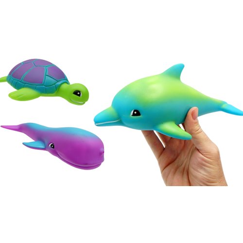 JA-RU Ocean Squirt Squishy Water Animals (1 Water Toys) Fun Floating Foam Sea Animal Toys for Kids. Sea Turtle, Dolphin, Whale Toddler Bath Toys. Pool & Beach Accessories. 4012-1s
